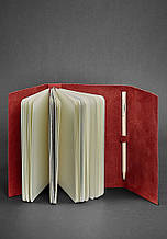 Жіночий шкіряний блокнот (Софт-бук) 1.0 кораловий топ