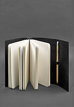 Шкіряний блокнот (Софт-бук) 1.0 чорний топ