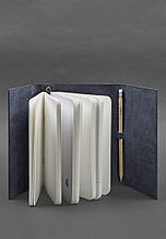 Шкіряний блокнот (Софт-бук) 1.0 синій топ