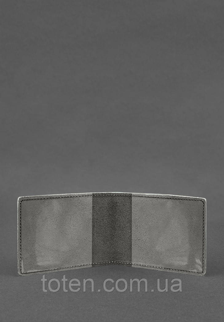 Шкіряна обкладинка для посвідчення журналіста Сіра топ, фото 1