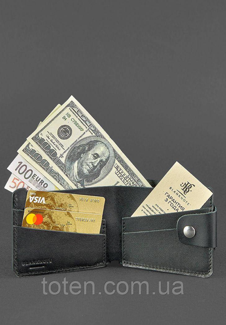 Шкіряне портмоне 4.3 чорне топ, фото 1