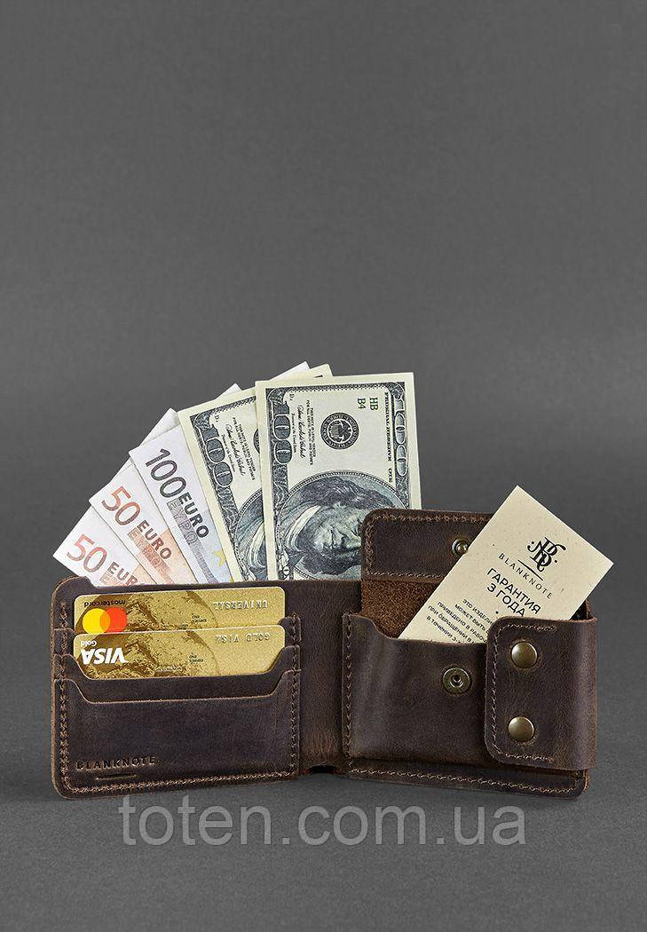 Чоловіче шкіряне портмоне Zeus 9.0 темно-коричневе топ, фото 1