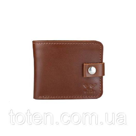Шкіряне портмоне Mini 2.0 світло-коричневий топ, фото 1