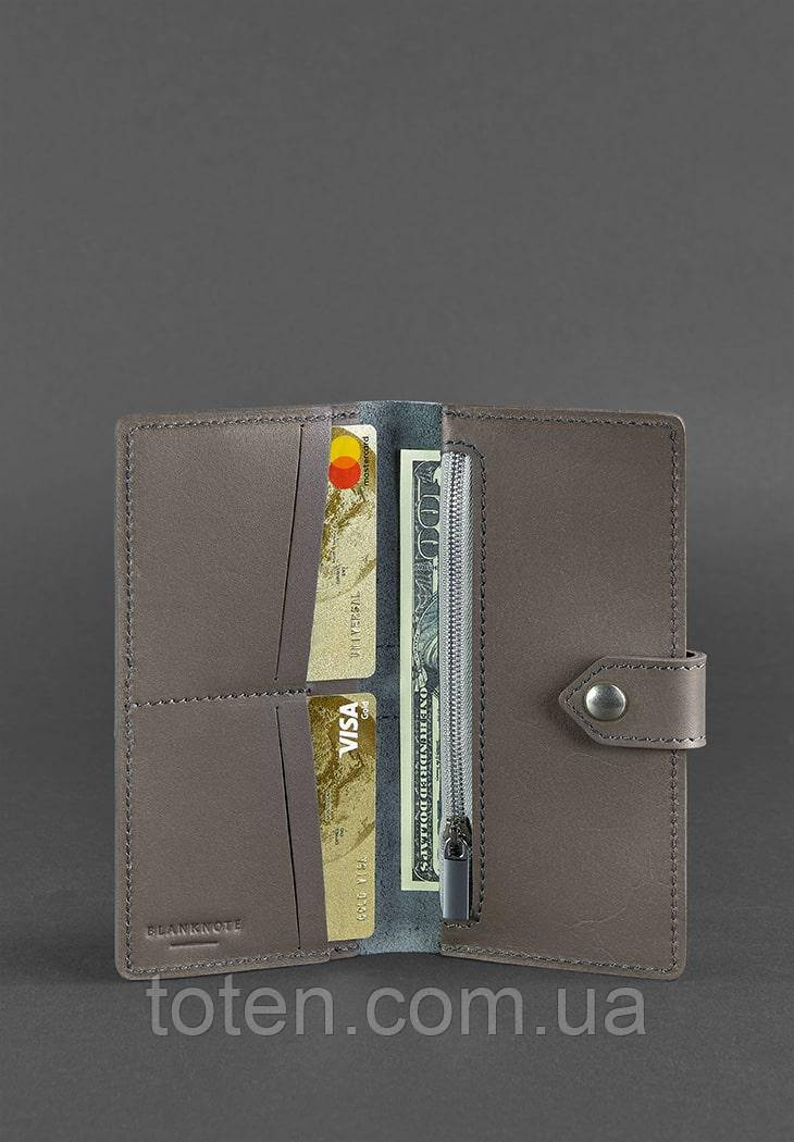 Шкіряне жіноче портмоне 3.1 темно-бежевий Краст топ, фото 1