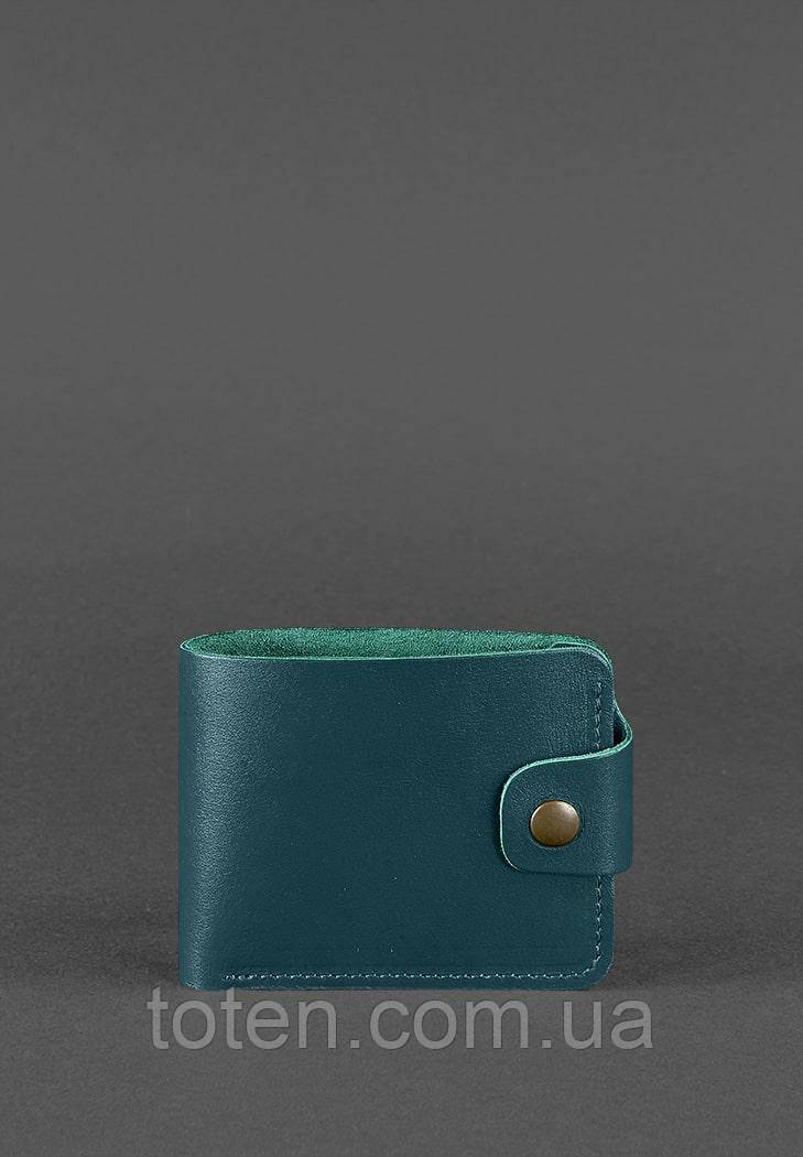 Шкіряне портмоне 4.3 зелене топ, фото 1