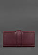 Шкіряне жіноче портмоне 3.0 бордове Krast топ, фото 4