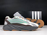 Чоловічі кросівки Adidas Yeezy сіточка молодіжні літні сірі, фото 3