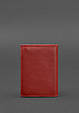 Шкіряна обкладинка для паспорта 1.0 червона краст топ, фото 4