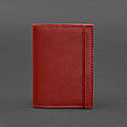 Шкіряна обкладинка для паспорта 1.0 червона краст топ, фото 5