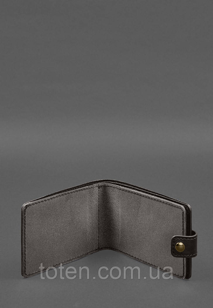 Шкіряна обкладинка- портмоне для посвідчення учасника бойових дій (УБД) Темно-коричнева топ, фото 1