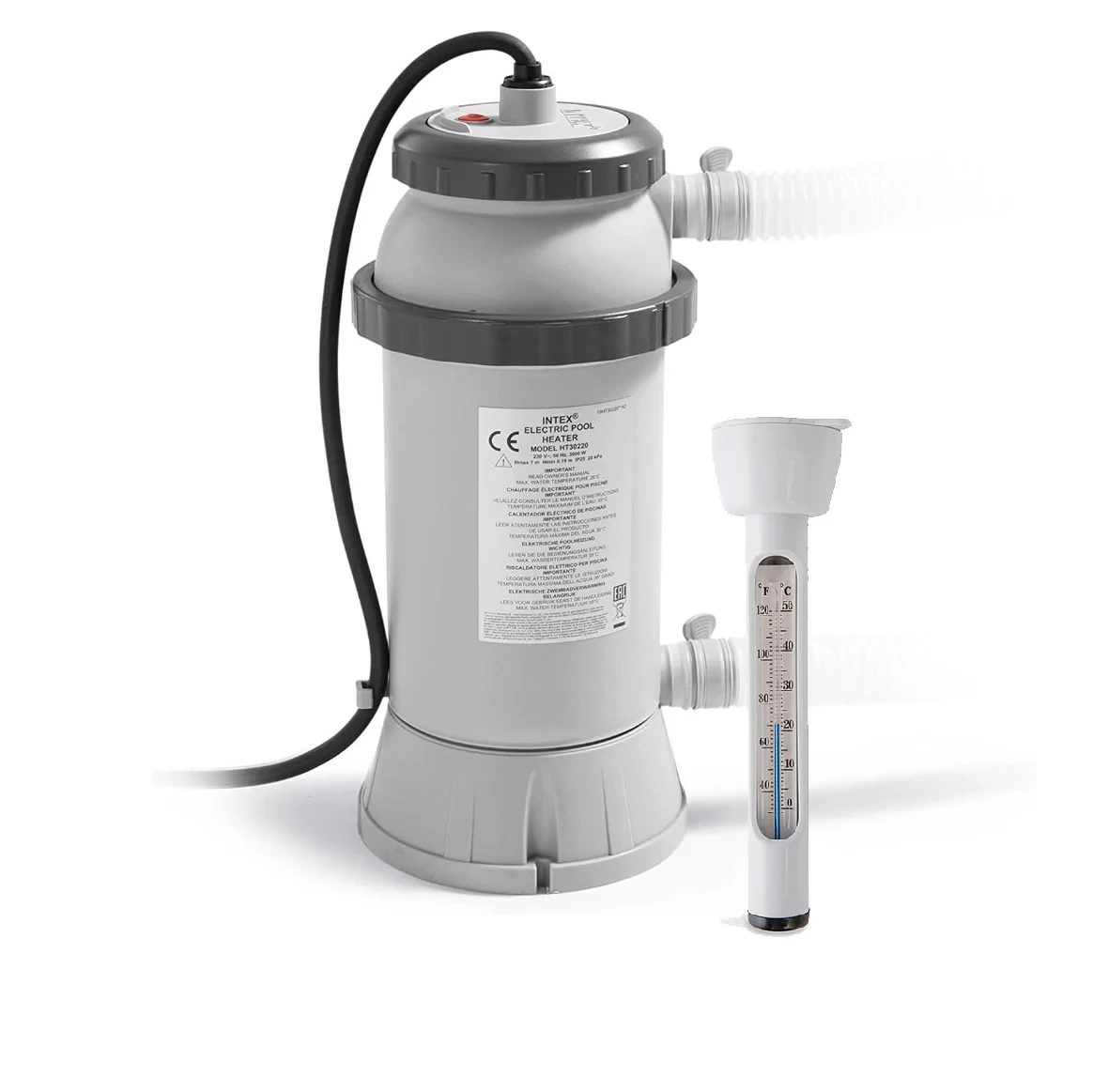 Електричний нагрівач для басейнів Intex 28684, працює від  фільтр-насоса продуктивністю 2 006 ÷ 9 463 л/год