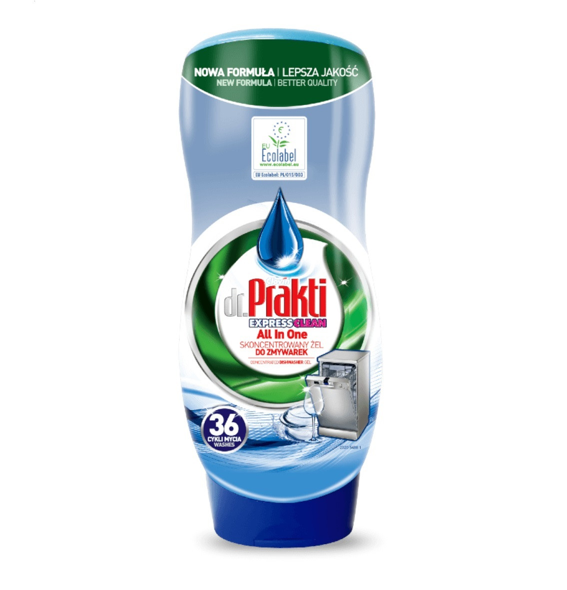 Гель для посудомийних машин Dr.Prakti Express Clean All In One 720 мл (36 цикла)