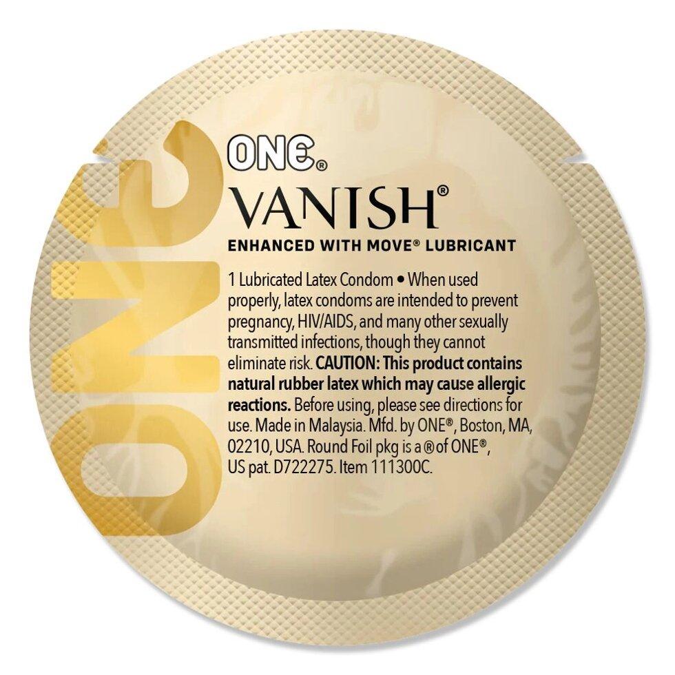 Презерватив ONE Vanish Hyperthin, 1 шт, ультратонкий, з мастилом