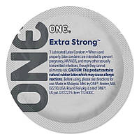 Презерватив ONE Extra Strong, 1 шт, розширена форма, з мастилом, підходить для анального сексу