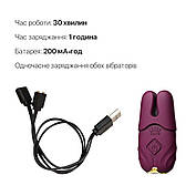Розумний вібратор для грудей Zalo - Неф оксамитова фіолетова, пульта дистанційного керування, працює над застосуванням, фото 4