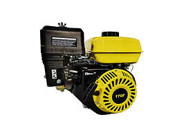 Двигун бензиновий 170F YBX (під шпонку, 19 мм + шків) 7 к.с.