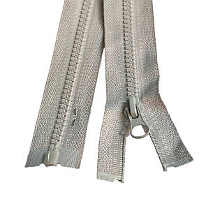 Блискавка тракторна 40 см рознімна один бігунок Тип-5 Блідо-сірий