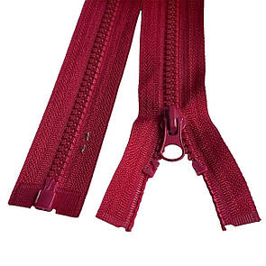 Блискавка тракторна 40 см роз'ємна один бігунок Тип-5 Вишневий