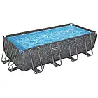 Каркасный бассейн Bestway Grey 561KA (549х274х132 см) з пісочним фільтром, сходами та захисним тентом, фото 3