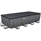 Каркасный бассейн Bestway Grey 561KA (549х274х132 см) з пісочним фільтром, сходами та захисним тентом, фото 5
