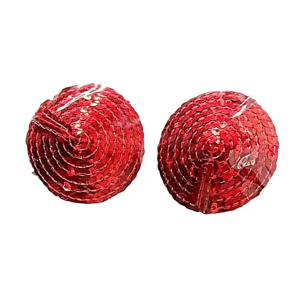 Пістиси на соски Sunspice Lingerie з паєтками, круглі, червоні, One Size, фото 1