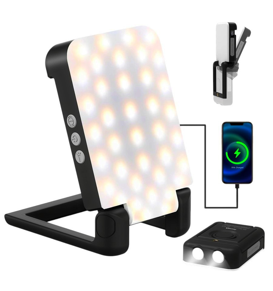 Кемпінговий LED-ліхтар акумуляторний з Power Bank 10000 mAh 1200 lm