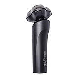 Електробритва 5 Вт 800 mAh бритва електрична бездротова з трьома голівками для гоління Чорна Sokany, фото 4