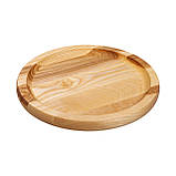 Кругла дошка для сервірування 25 см для подачі нарізок, ясен, фото 3