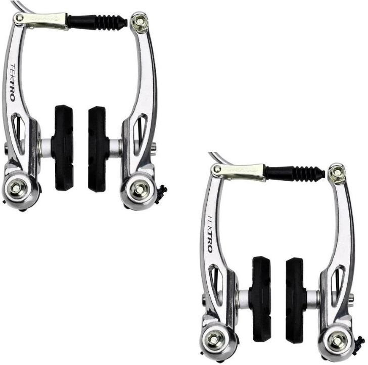 Гальма TEKTRO V-brake задній + передній в зборі 110мм сріблястий, фото 1