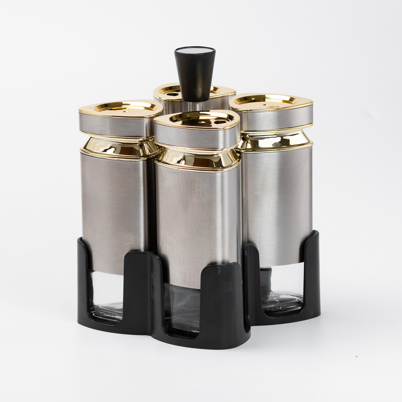 Набір для спецій 4 ємності по 120 мл на підставці, фото 1