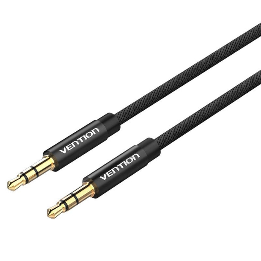 Аудіокабель Vention Fabric Braided 3.5mm кабель 2m, Black