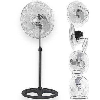 Потужний вентилятор підлоги 3 в 1 з металевими лопатями 46 см BITEK BT-1882 18" 120Вт