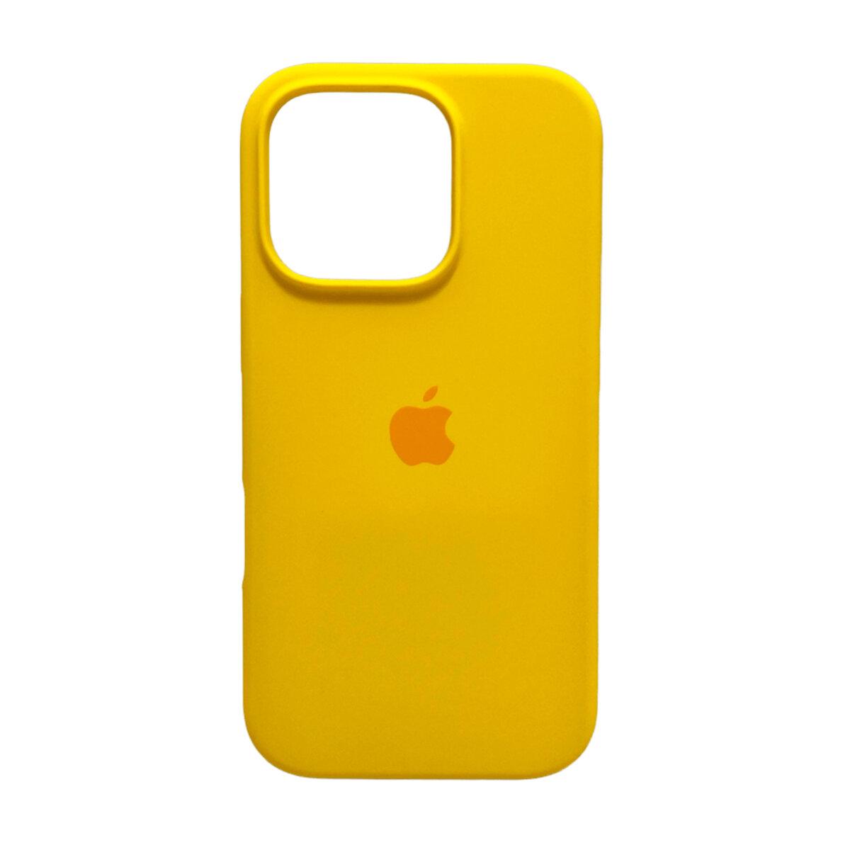 Чохол для смартфона Silicone Full Case AA Open Cam for Apple iPhone 16 Pro Max 33, Canary Yellow, фото 1