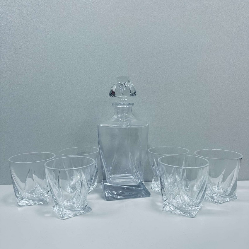 Набір для віскі графін 850 мл та 6 стаканів 300 мл Interos 2913, фото 1