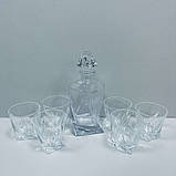 Набір для віскі графін 850 мл та 6 стаканів 300 мл Interos 2913, фото 3