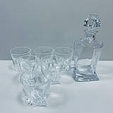 Набір для віскі графін 850 мл та 6 стаканів 300 мл Interos 2913, фото 4