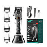 Машинка для стрижки волосся та бороди ідеальний результат XPRO VGR V-653 (42086-VGR V 653_981), фото 6