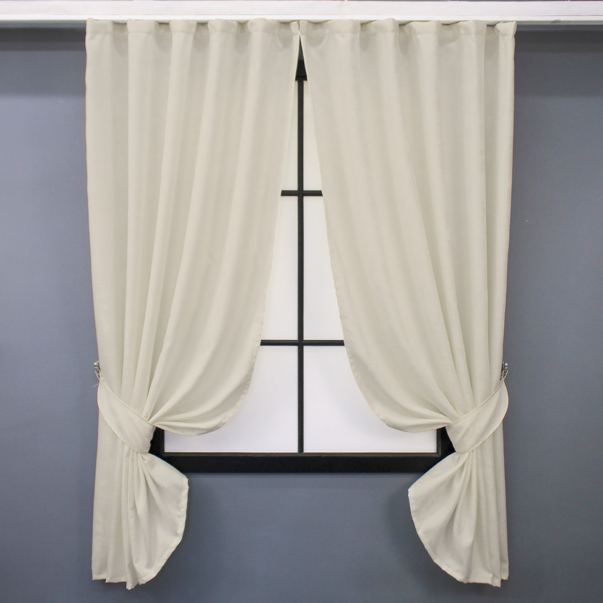 Комплект (2шт. 1,3х1,7м.) коротких штор із жакарда колекція "Sultan", Туреччина. Колір кремовий. Код 870ш 35-0297 5045214