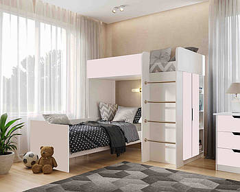 Ліжко горище для двох, двоярусне ліжко кімната для дітей і підлітків 1900х800/900 Сакура