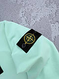 Худі двонитка на блискавці з капюшоном Stone Island м'ята XS, S, M, L, XL, XXL, фото 4