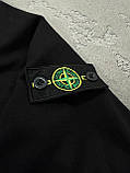 Світшот чоловічий двонитка Туреччина Stone Island чорний XS, S, M, L, XL, XXL, XXXL, фото 4
