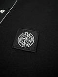 Світшот чоловічий двонитка Туреччина Stone Island чорний XS, S, M, L, XL, XXL, XXXL, фото 5