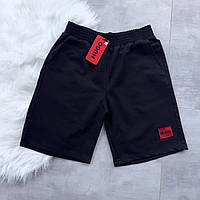 Чорні шорти чоловічі HUGO S M L XL XXL турецька двонитка