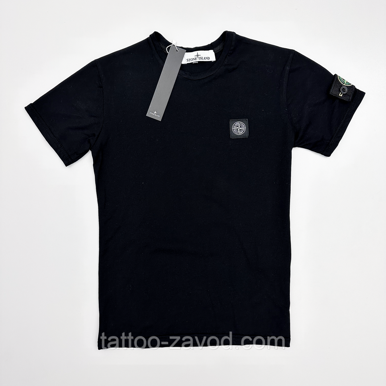 Футболка чоловіча чорна Stone Island S M L XL XXL