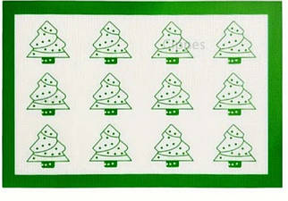 Перфорований силіконовий килимок для випікання 30*40 см Ялинки
