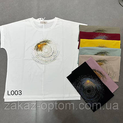 Футболка жіноча батал оптом (50-56) Китай L003-133837, фото 1