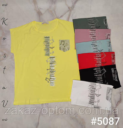 Футболка жіноча батал оптом (50-56) Китай 5087-133844, фото 1