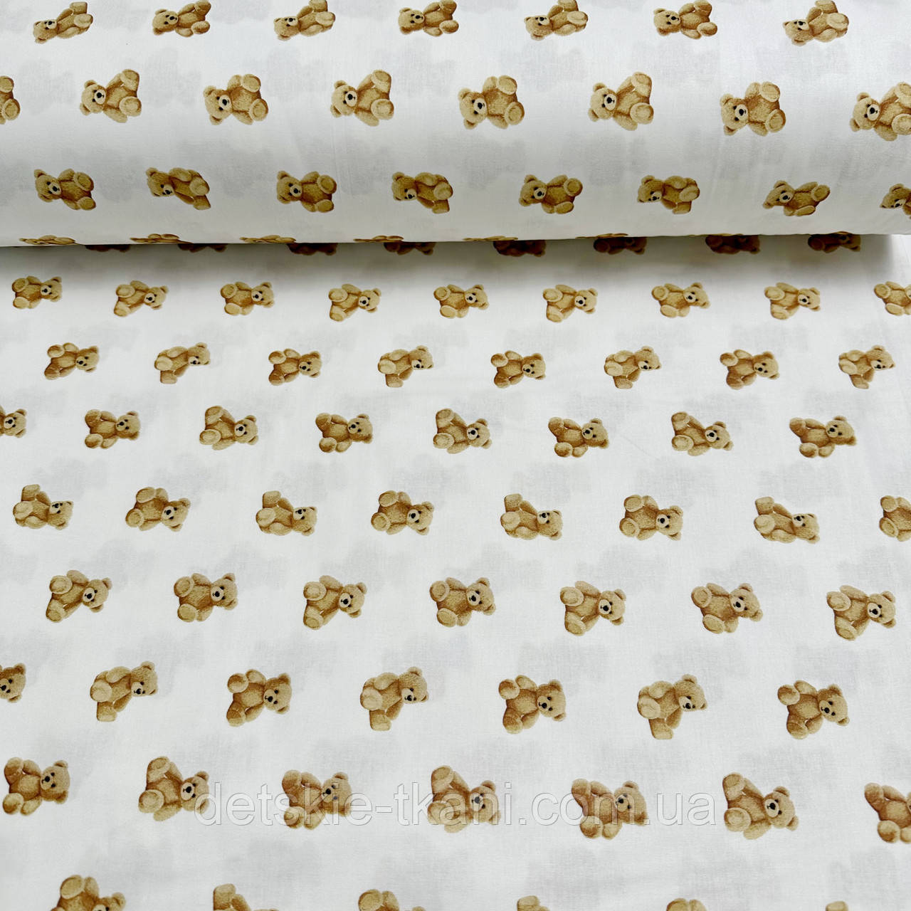 Ранфорс digital з цифровим друком "Ведмедики 3 см", №5492, фото 1
