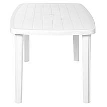 Стіл для саду пластиковий BICA Cayman, білий, фото 3