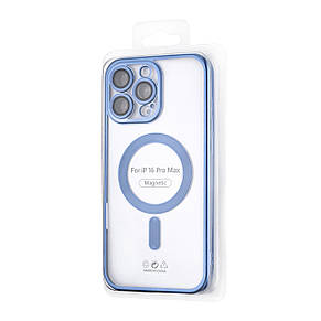 Чохол Ductil Metallic Edge with MagSafe (Protected Camera & Lens) iPhone 16 Pro Max Light Blue, фото 2